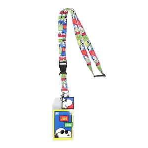 Peanuts Lanyard Snoopy Be Joe Cool Comic Strip Breakaway ID Lanyard Badge Holder Character Snoopy 1.25" Rubber Charm