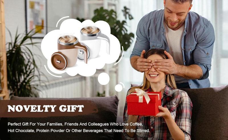 Zorara Self Stirring Coffee Mug, Automatic Magnetic Stirring Coffee Mug, USB Rechargeable Mixing Cup, Electric Self Mixing Mug, Rechargeable Stirring Cup, Suitable For Coffee Powder, Milk, Tea, Cocoa