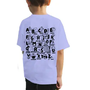 Youth Christian Tshirt Unisex Bible Alphabet KIngdom Kids Short Sleeve T-shirt