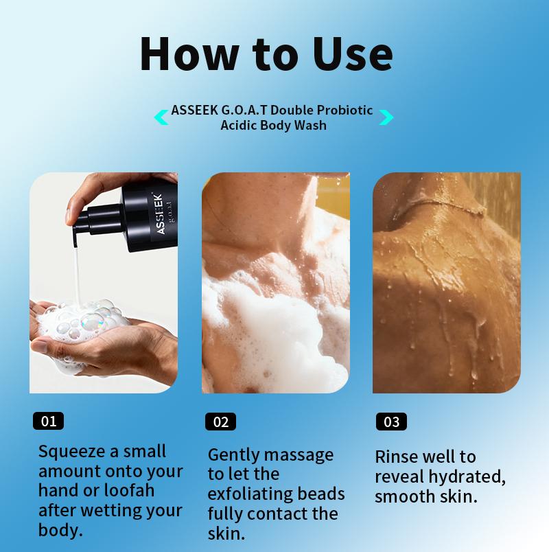 ASSEEK Magnetic Attraction Body Wash for Men, Pheromone Infused with 24H Long Lasting Fragrance, Exfoliating & Hydrating Shower Gel, 13.53 fl oz