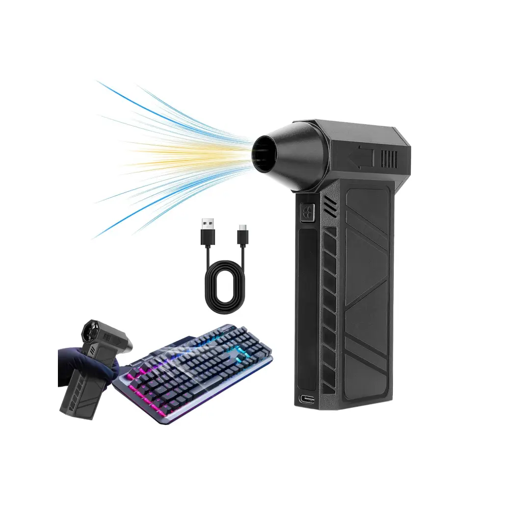 USB-C Air Duster for Electronics - Portable Cleaner with USB Cable - Ideal for Cleaning Keyboards & Devices - Efficient & Safe soplador de aire High-Speed Snow Blower Storm Machine