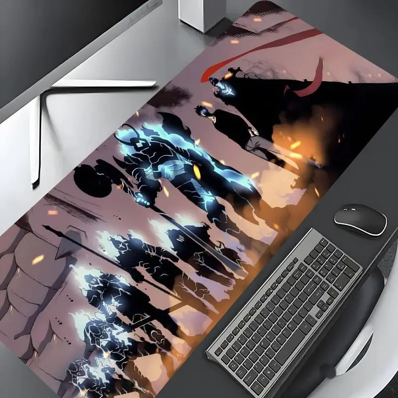 Anime Solo Level Sun Jinwoo  Design Desk Mat, Anime Mousepad, Large Gaming Desk Mat,  Aesthetic Desktop Decoration Protective Pad, Non-slip Rubber Pad