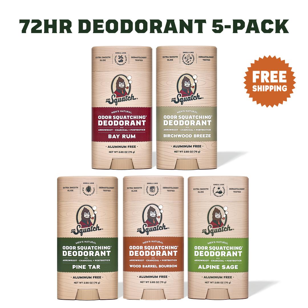 Deodorant 5-Pack - Dr. Squatch - Body Care For Men Deodorant 5-Pack - Dr. Squatch - Body Care For Men
