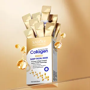 【20PCS】10 Times Collagen Content Active Protein Technology Sleep Facial Mask for Skin Repair- Skincare