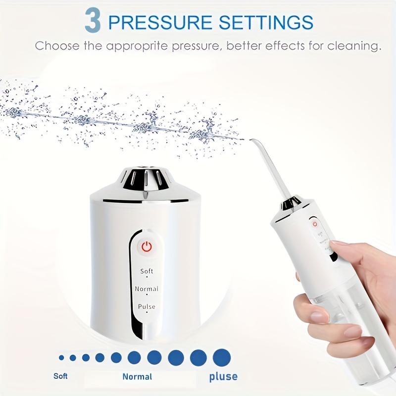 USB Rechargeable Home Mouthwash, Powerful Portable Irrigator with 3 Modes And 4 Nozzles for Teeth Cleaning, Travel Cordless Oral Rinser, Travel Dental Rinse, Home Electric Pulse Dental Cleaner, Father's Day Gift, Holiday Gift, Christmas Gift