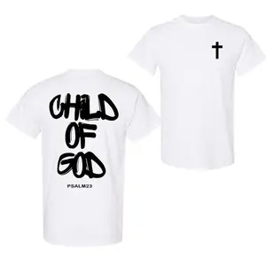 Child of God 2-Sided T-Shirt, Corinthians Bible Verse Inspired Christian Tee for Men and Women, Inspirational Jesus Shirt with Front and Back Faith Graphics, Soft Comfortable Unisex Casual Top Perfect for Church Events, Worship Nights, Youth Group, Daily