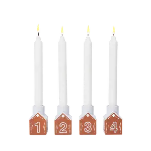 Kähler Gingerbread Advent Candle Holder, 4 Pcs.