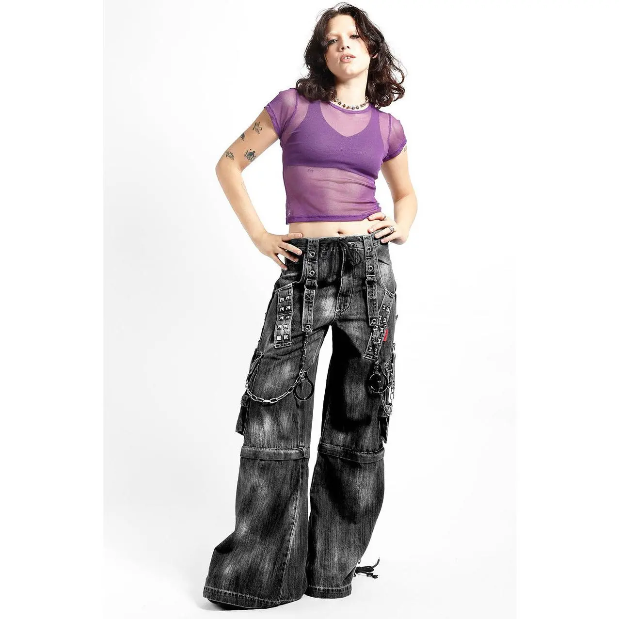 Tripp NYC Lock Up Denim Pants [Storm Wash] - TikTok Shop