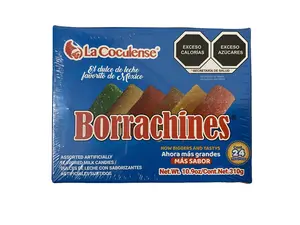 La Coculense Borrachines Assorted Artificially Flavored Milk Candies, 24 Pieces, Mexican Candy, Dulces