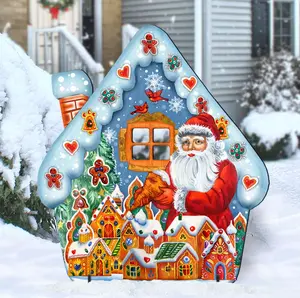 Santa Gingerbread House Life Size Outdoor Holiday Decor by G. DeBrekht - Christmas Decor - 81529214F-XXLG