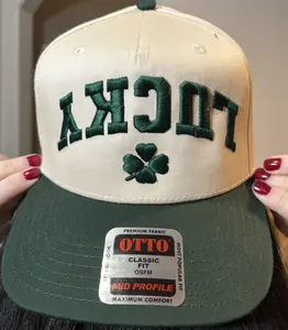 Upside Down Lucky 3D Embroidered Snapback Hat Adjustable