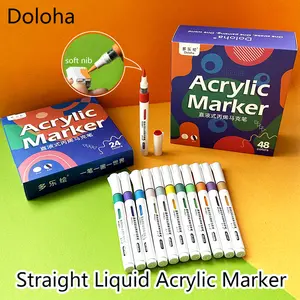 Doloha (24/36/48/60pcs)  Model Kit Markers set, Acrylic Marker For Mecha Models, Robot Model Kits, Adults Coloring Books,Drawing, Lettering, Journaling, DIY Art Projects