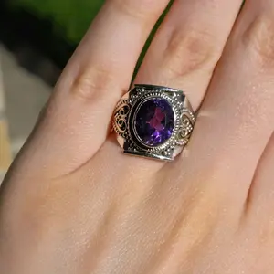 Amethyst Sterling Silver Ring