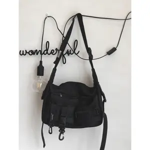 Functional Streetwear Crossbody Bag for Men, Unisex Casual Shoulder Backpack, Versatile Daily Use & Travel Essentials