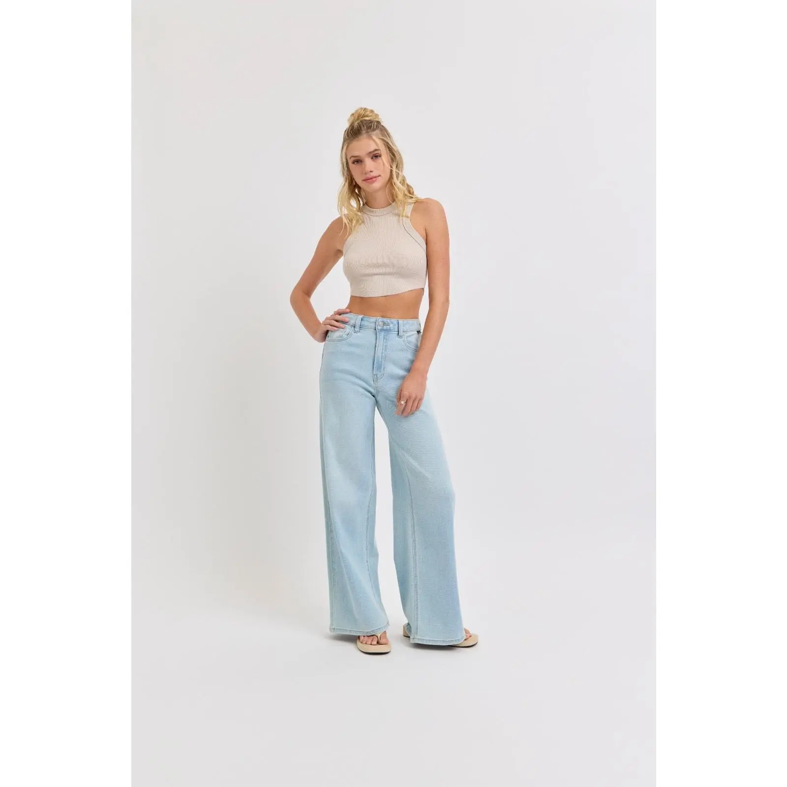 High Rise Wide Leg Denim