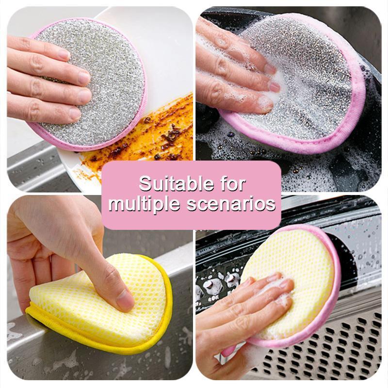 Random Color Double-sided Dishwashing Sponge 5pcs Portable Durable Hanging Multifunctional Kitchen Cleaning Sponge Household Cleaning Tool Random Color Double-sided Dishwashing Sponge 5pcs Portable Durable Hanging Multifunctional Kitchen Cleaning Sponge Household Cleaning Tool