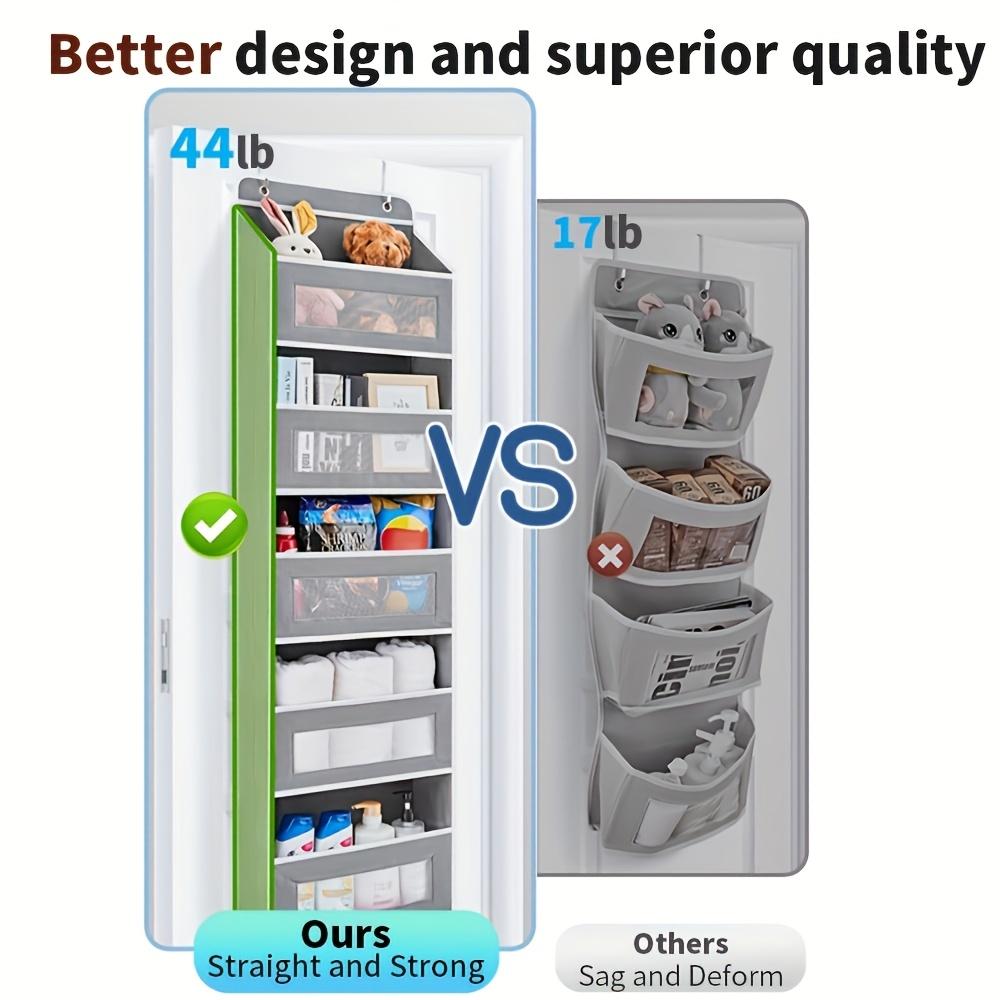 Over-the-Door Hanging Storage Box 4-Tier Fabric Organizer with Large Pockets Ideal for Bedroom Bathroom Pantry Organization Home Spacesaving Solution Compact Functional Sturdy Lightweight Organizer Container Shelf