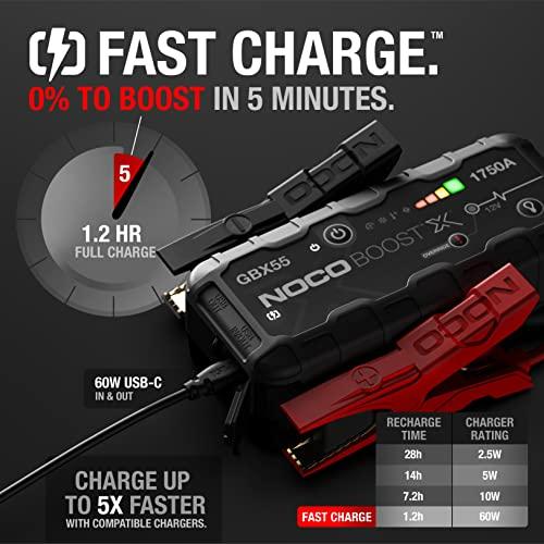 NOCO Boost X GBX55 1750A Jump Starter for 7.5L Gasoline and 5.0L Diesel Engines