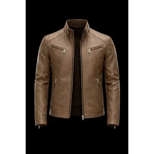 Taupe Brown Racer Jacket