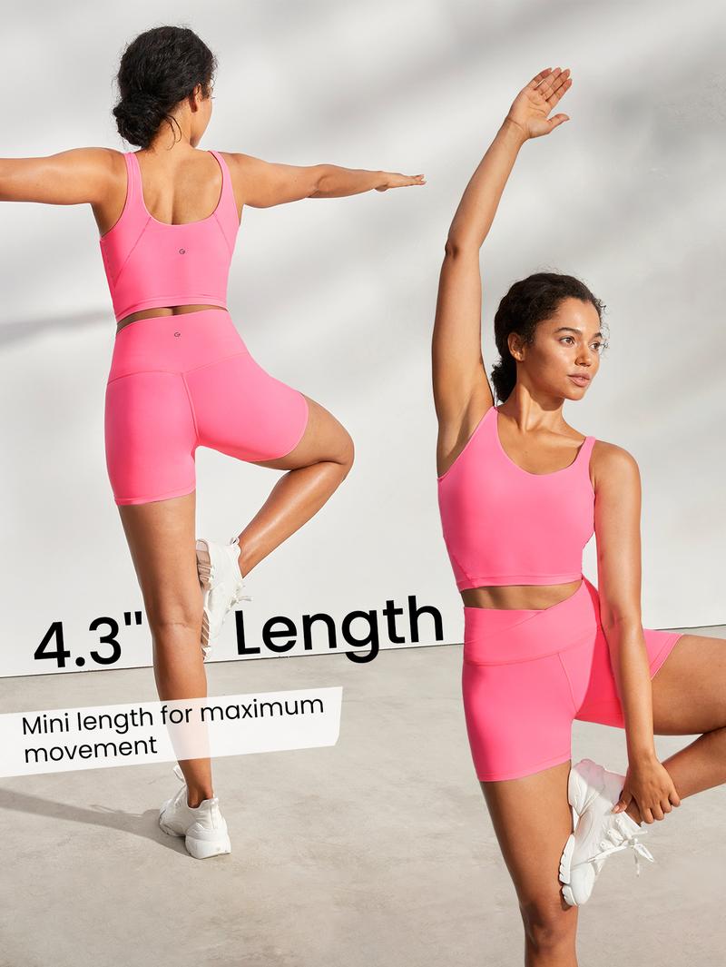 GLOWMODE 4.3" FeatherFit Crossover Cutie Biker Shorts Breathable Cycling Running Gym Workout TikTokShopBlackFriday