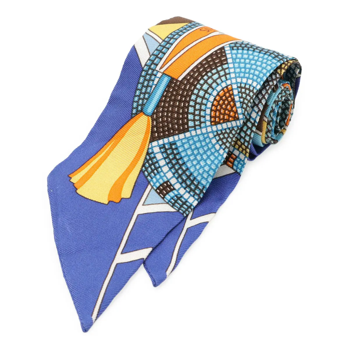 Pre-owned HERMÈS Silk Small Leather Goods Twilly Scarf