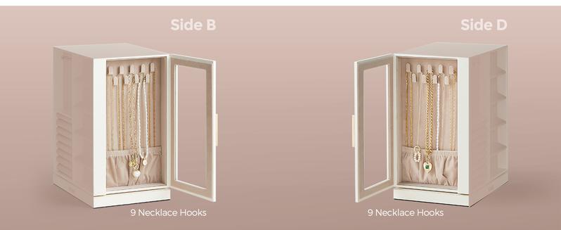 SONGMICS Jewelry Box 360° Rotating, Jewelry Storage Case with 5 Drawers,Glass Window, Spacious, Open Design, Great Gift SONGMICS Jewelry Box 360° Rotating, Jewelry Storage Case with 5 Drawers,Glass Window, Spacious, Open Design, Great Gift