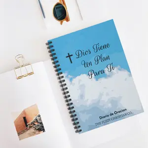 Dios Tiene un Plan Para Ti Diario de Oración | God Has a Plan for You Prayer Journal – Christian Spiral Notebook with Blue Sky & Clouds Faith Journal