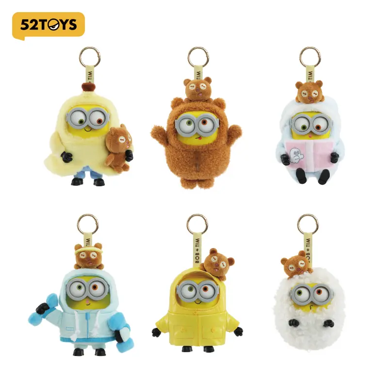 52TOYS Bob & Tim – Best Buddies Forever Series Vinyl Plush Keychain Blind Box Kawaii Creative Gift Room Decor Desktop Decoration Gift for  Birthday Party backtoschool