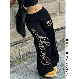 Women's Street Style Leopard Print Hoodie, Casual Fitted Design for Fall & Winter, Trendy Fashion for Youthful