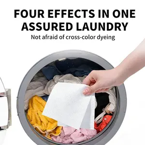 Anti-color transfer laundry sheets, color-absorbing sheets to prevent staining, household washing machine clothes color-protecting laundry sheets