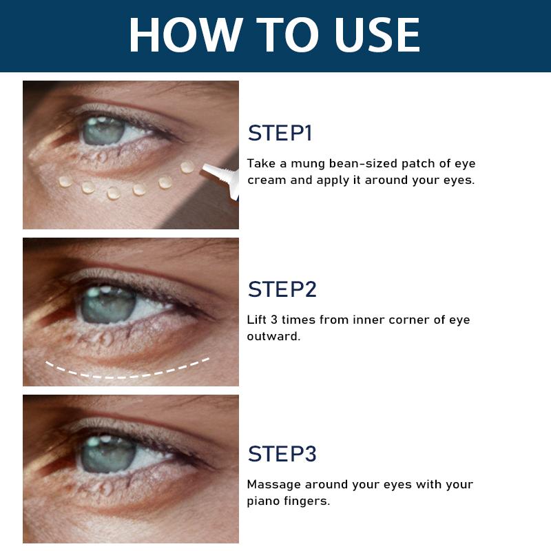 ROZINO MEN'S Eye Cream for Dark Circles & Puffiness - Anti-Aging Formula with Vitamin C Reduces Eye Bags Wrinkles Fine Lines 20g