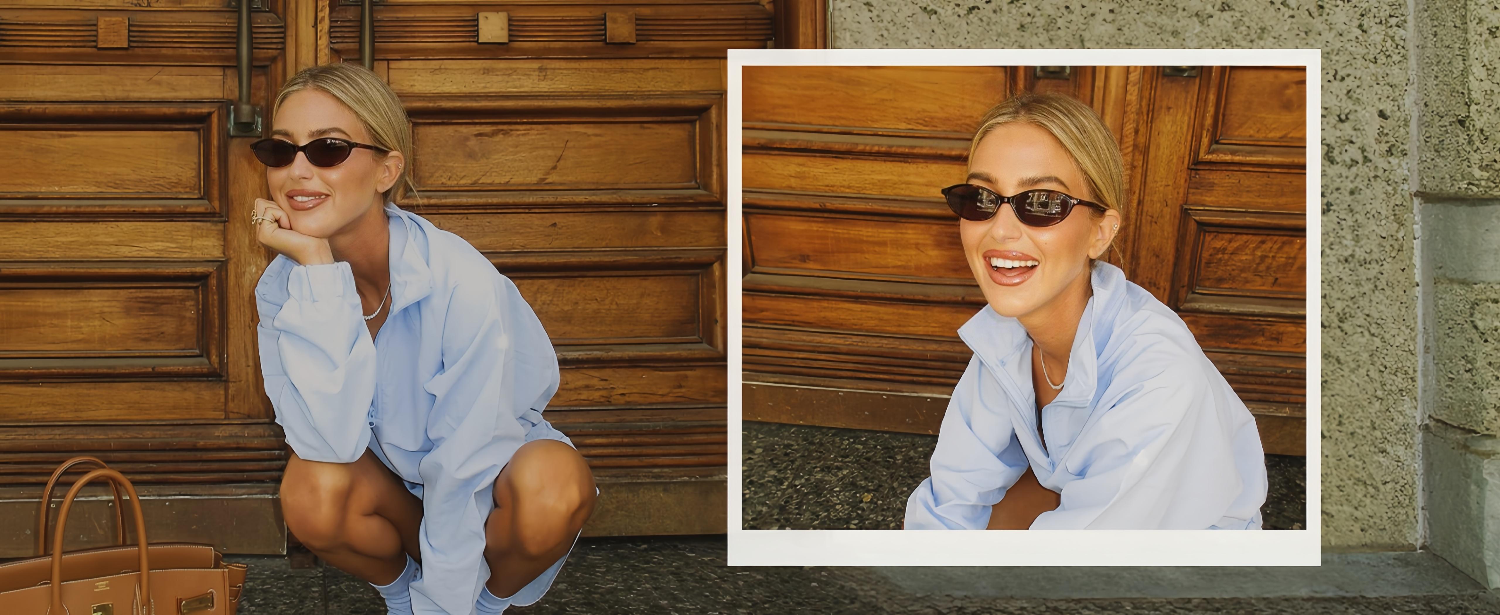 〖Summer Turn Up〗3 PCS Retro Oval Sunglasses for Women Chic Cat Eye 90s Sunnies Lightweight Narrow Shades Trendy UV Protection Sunglasses Vintage Rich Girl Sunglasses Women Sunglasseswomen