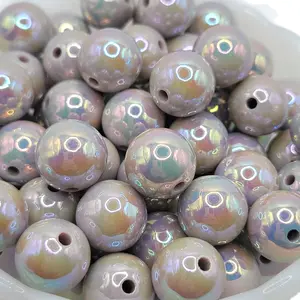 16mm AB Light Gray Beads Fits Beadable Pens Versatile for Writing Instruments Jewelry Projects 2.8mm Hole