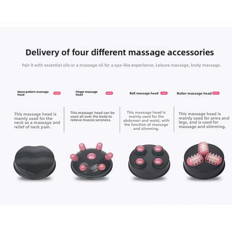 【Perfect Gift for Women】Zero Queen Massager, equipped with 3 massage heads - targeted at abdomen/waist/arms, easy to clean, great gift for women, perfect choice for Valentine's Day