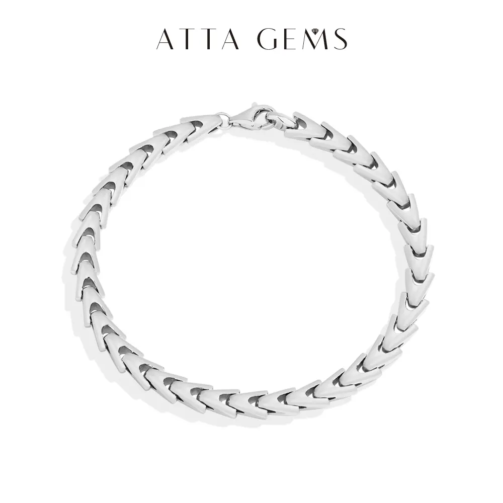 ATTAGEMS Edgy Dragon Bone Link Chain Bracelet in S925 Sterling Silver, Unisex Wrist Chain for Daily Wear, Party & Holiday Gifts, Bracelet Design, Adults, Unisex Wear, No, Female
