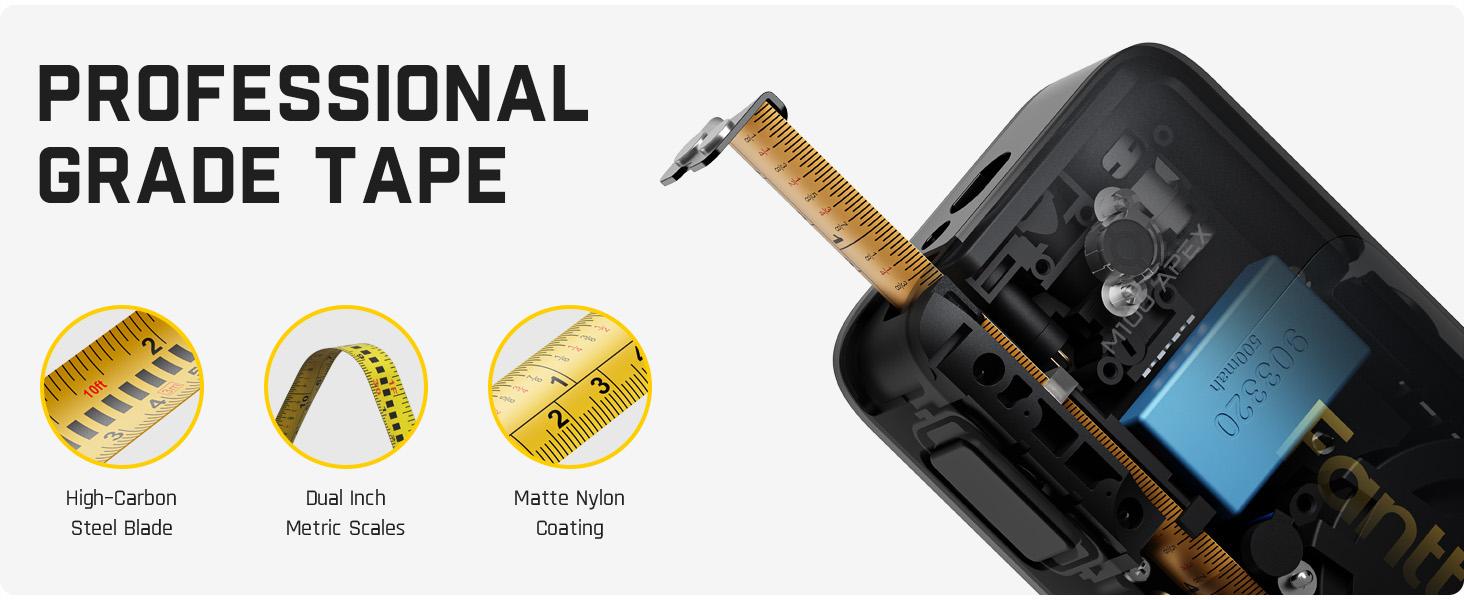 Fanttik M100 Apex 2-in-1 Digital Laser Tape Measure with HD IPS Color Display, 165Ft Rechargeable Laser Measurement Tool & 9.8Ft Measuring Tape, 6 Units Selectable, for Distance/Area/Volume Fanttik M100 Apex 2-in-1 Digital Laser Tape Measure with HD IPS Color Display, 165Ft Rechargeable Laser Measurement Tool & 9.8Ft Measuring Tape, 6 Units Selectable, for Distance/Area/Volume