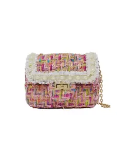 Classic Tweed Handbag with Pearls