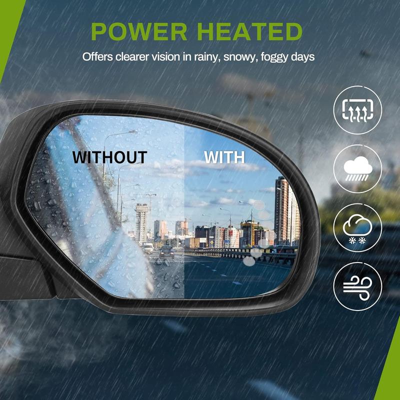 YITAMOTOR Towing Mirrors Compatible with 2007-2013 Chevy Silverado GMC Sierra 1500, 07-14 Suburban Yukon XL 1500, Power-Adjustable Glass and Heated with LED Arrow Turn Signal Side Mirrors Pair blind spot mirrors