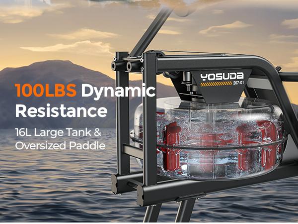 YOSUDA Water Rowing Machine for Home Use, Bluetooth App Compatible, Extra-Long Rail for Taller Athletes, Comfortable Seat YOSUDA Water Rowing Machine for Home Use, Bluetooth App Compatible, Extra-Long Rail for Taller Athletes, Comfortable Seat