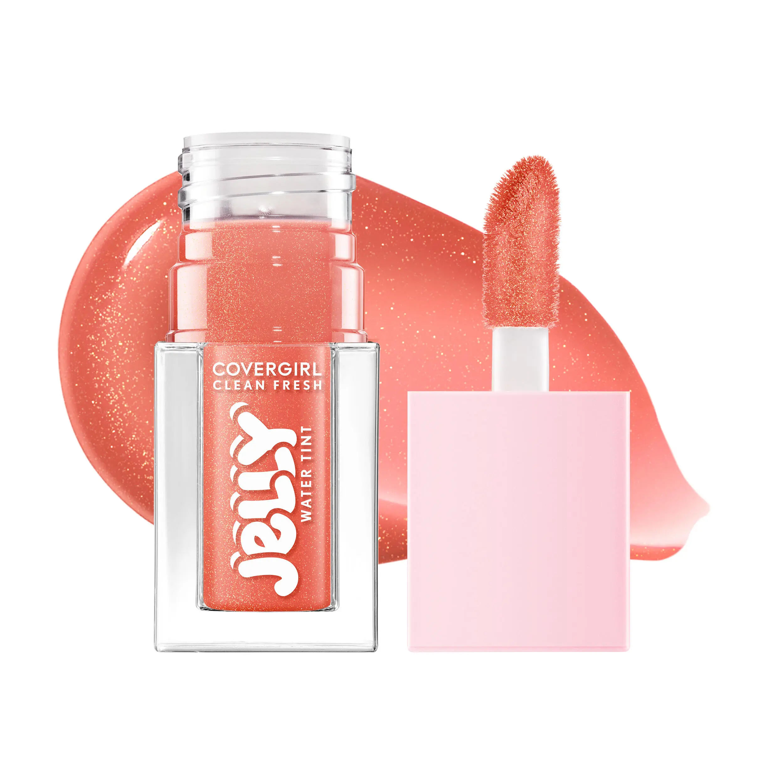 COVERGIRL Clean Fresh Jelly Water Tint Cosmetic - Hydrating Lip & Cheek Tint with Soft-Focus, Transfer-Proof Color, Cherry-Raspberry Shades, Blendable Gloss Finish