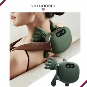 VILIHOONEY Shoulder Massager Electric Cervical Massager Bionic Hand Heating Wireless Portable 3D Kneading Massage for Neck Shoulders & Hands Unisex Lightweight & Adjustable Speed Settings