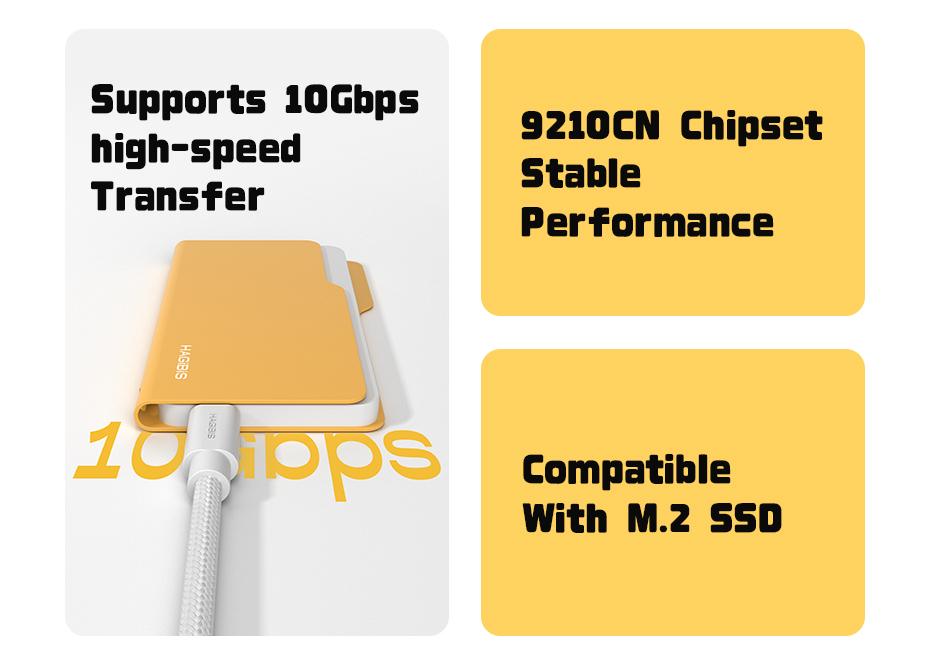 Hagibis M.2 NVMe SSD Enclosure 10Gbps USB3.2 Gen2 High-Speed Transfer Compatible with M.2 NVMe SSDs in 2230/2242/2260/2280 Form Factors Suitable for Laptops iPhone 17 Hagibis M.2 NVMe SSD Enclosure 10Gbps USB3.2 Gen2 High-Speed Transfer Compatible with M.2 NVMe SSDs in 2230/2242/2260/2280 Form Factors Suitable for Laptops iPhone 17