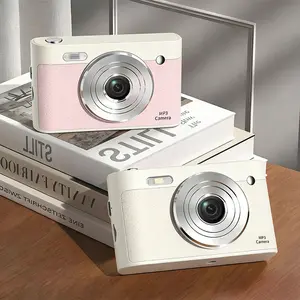 Digital Camera, 1080P Point and Shoot Kids Camera, with 64GB Card, Card reader, 20 Filters, Compact Portable Small, for Starter Kid Children Teen Student Girl Boy(Pink/White)