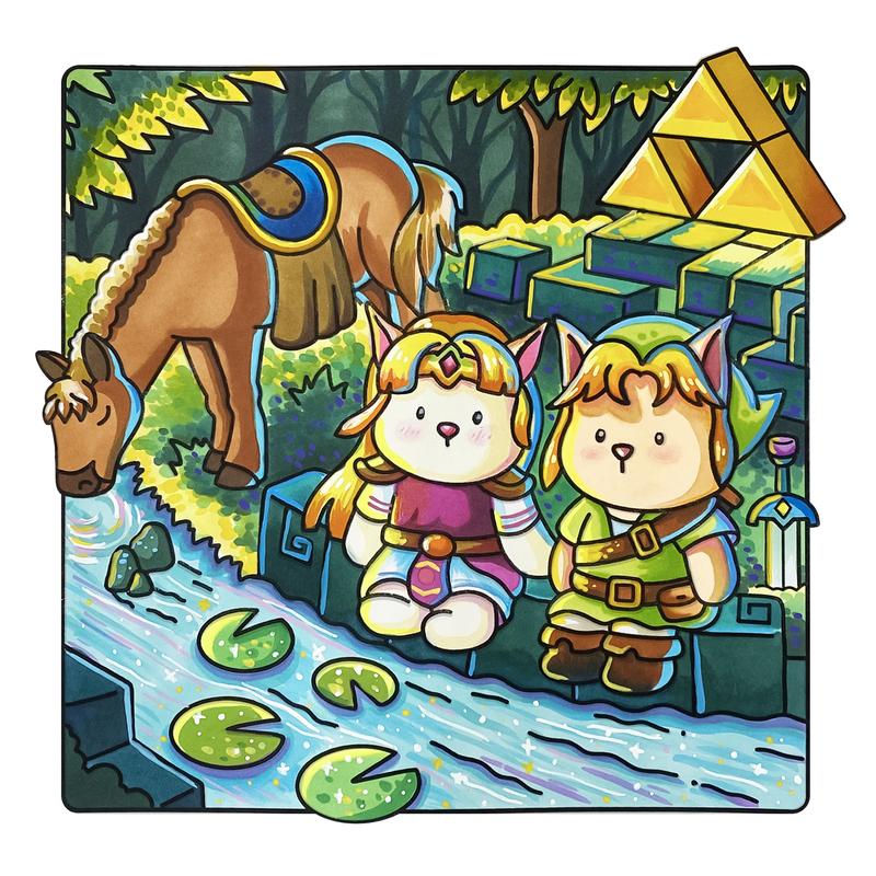 Mojidoo Fuzzy Gamimals Cozy and Cute Coloring Book for Adults Teens & Kids Featuring Comfy Animals Friends in Game-Inspired Scenes 8.5 x 8.5 inches Single-Sided Printing