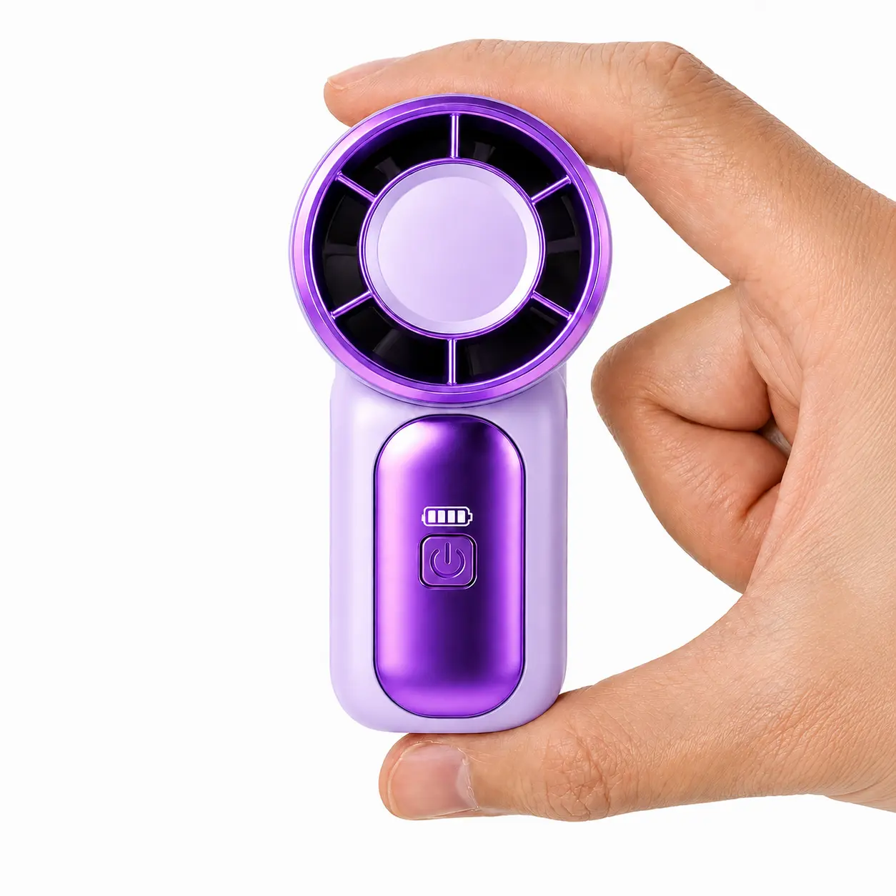 GMOX Portable Handheld Turbo Fan for Disney Travel Commute, USB Rechargeable Mini Pocket Fan with Digital Display, Strong Airflow Lightweight Personal Fan for Office Outdoor Summer