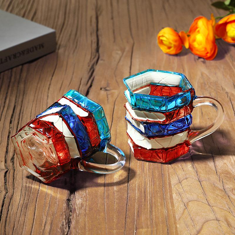 Ceramic Innovative 3D Painting Book Mug Unique Stacked Coffee Cup Perfect Gift for Literature Lovers Creative Colorful Book Gift Ideal for Christmas TikTokShopBlackFriday Reuse Reusable