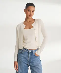 Super Fine Cashmere Cropped Cardigan