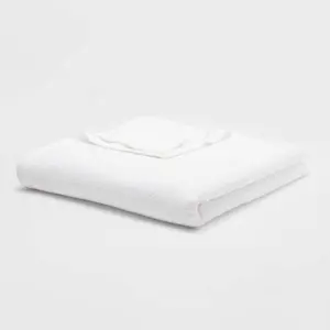 Threshold Throw Bed Blanket Oversized Cotton 92x90 Lightweight White Full/Queen