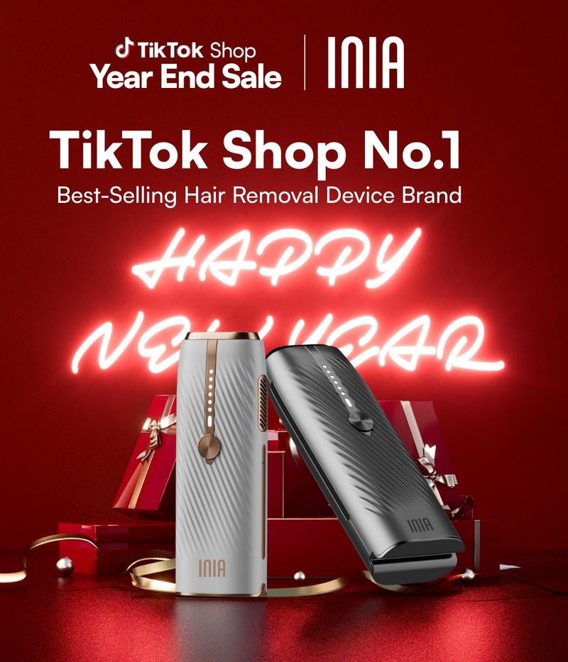 INIA HAUTE Double-Pulse IPL Laser Hair Removal Device, FDA Cleared, 2-Year Warranty, Perfect Gift Season Pick