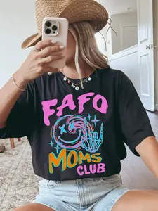 FAFO Moms Club ~ Unisex Short Sleeve CC Garment Dyed T-Shirt Printed in the USA